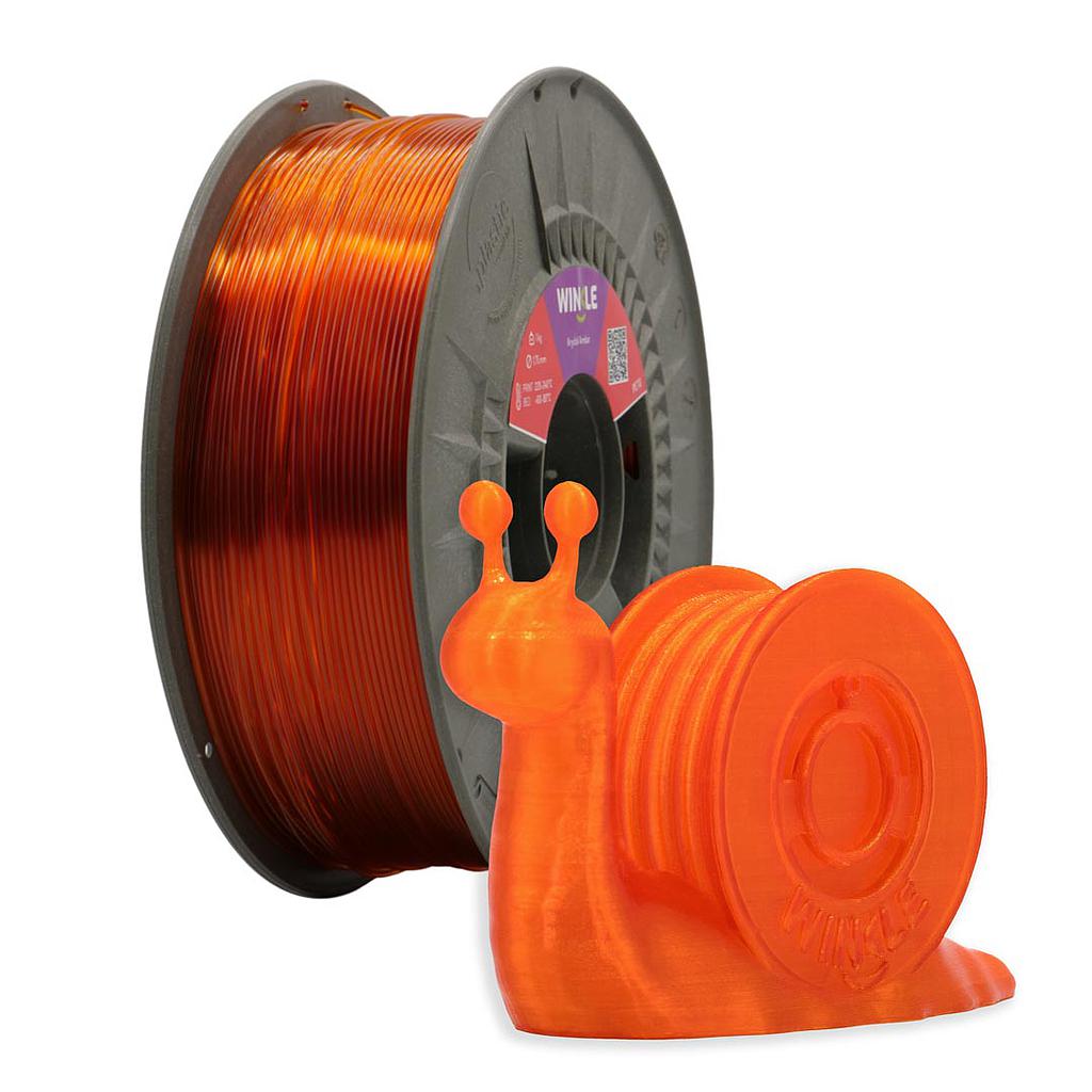 FILAMENTO PETG CRISTAL WINKLE 1,75MM NARANJA ÁMBAR 1KG