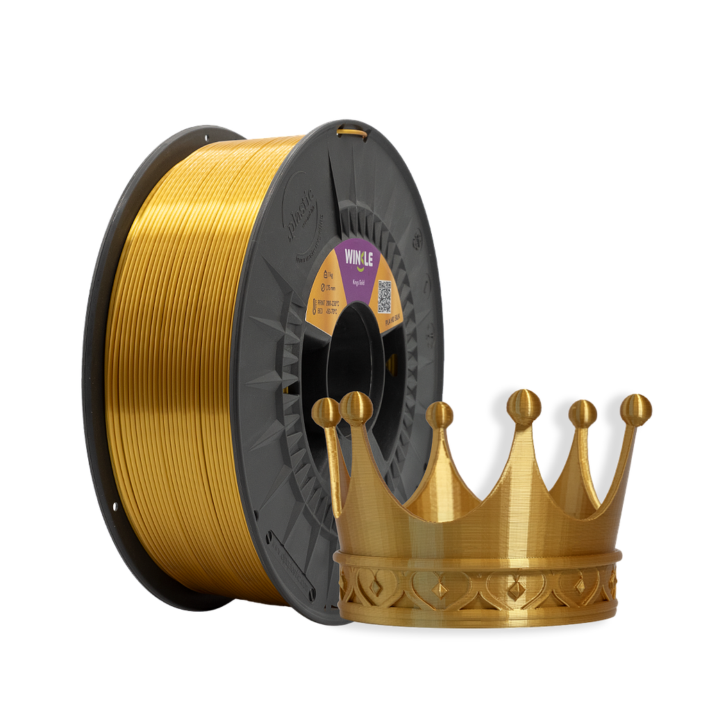 FILAMENTO PLA SILK (SEDA) WINKLE 1,75MM ORO REY 1KG