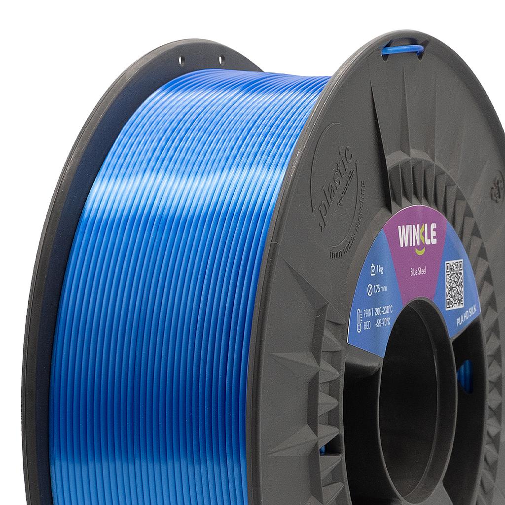 FILAMENTO PLA SILK (SEDA) WINKLE 1,75MM AZUL ACERO 1KG