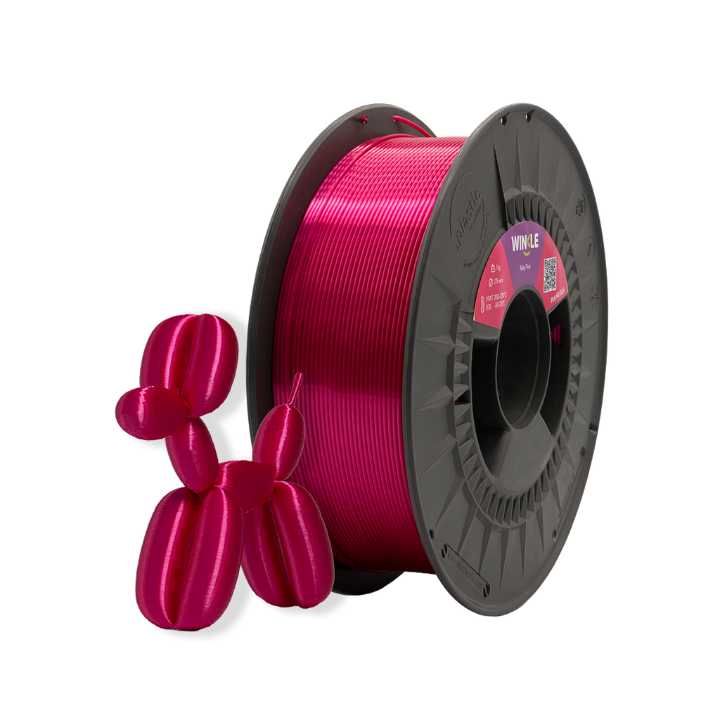 FILAMENTO PLA SILK (SEDA) WINKLE 1,75MM ROSA RUBÍ 1KG