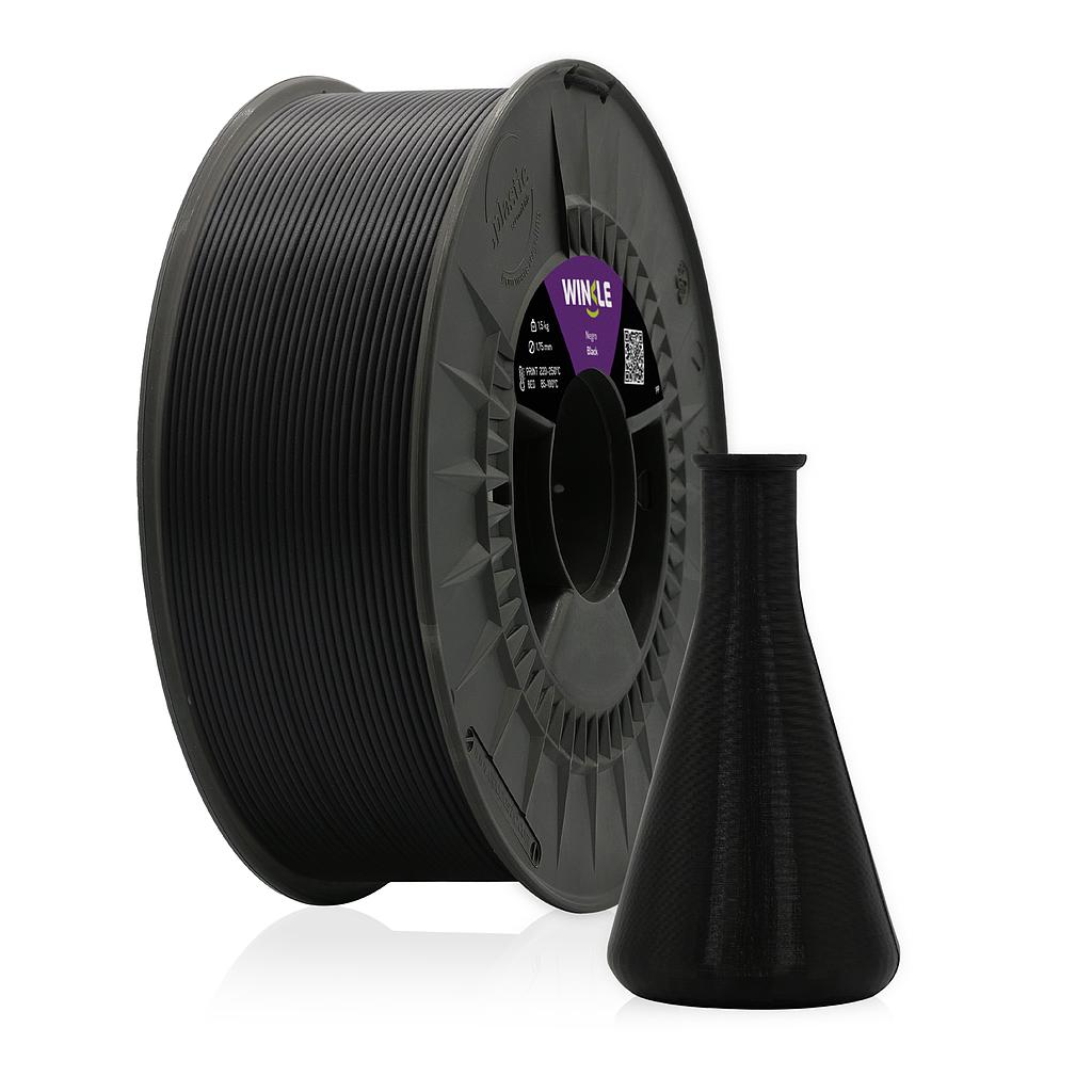 FILAMENTO PP (POLIPROPILENO) WINKLE 1,75MM NEGRO 1,5KG