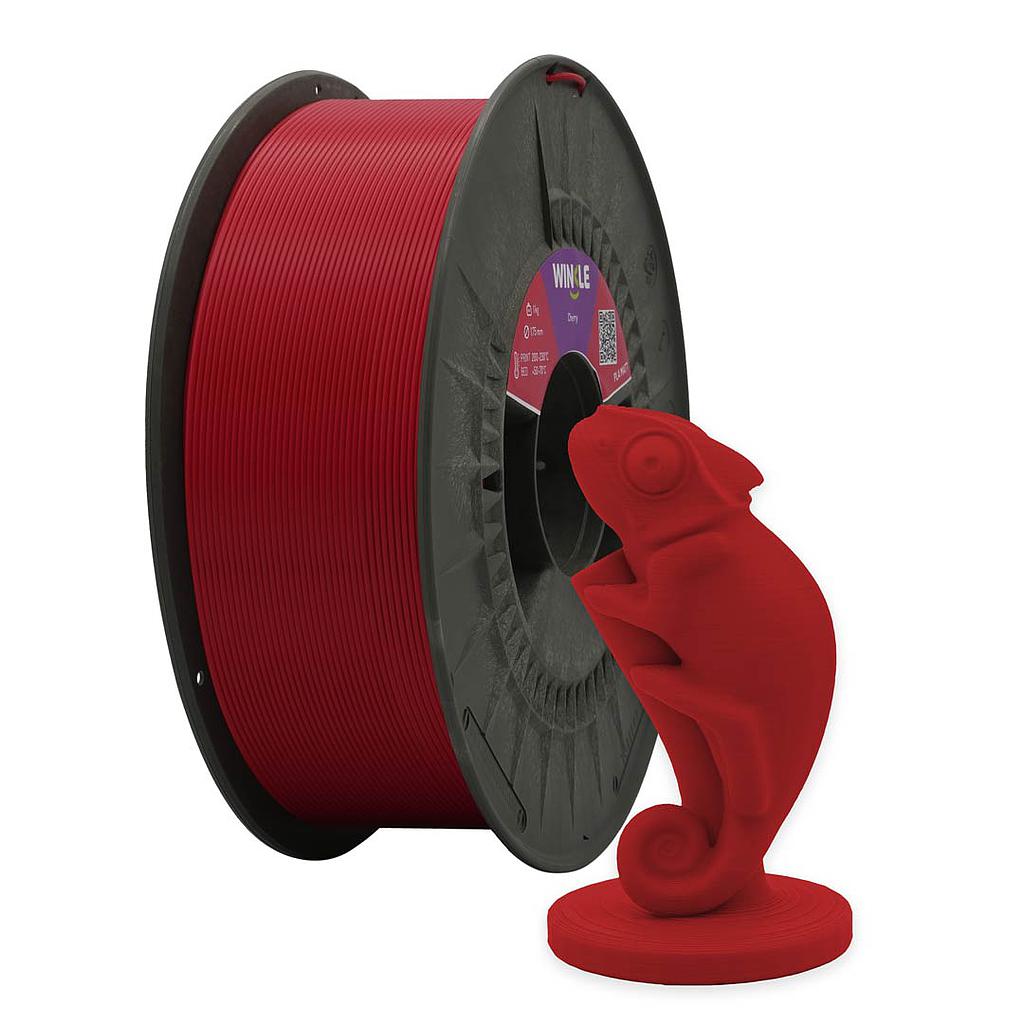 FILAMENTO PLA MATE WINKLE 1,75MM ROJO FRAMBUESA 1KG