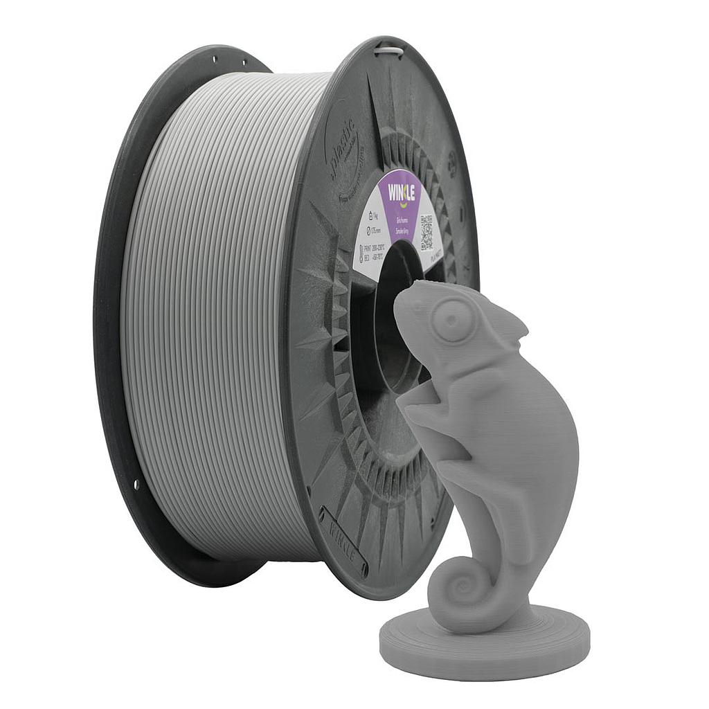 FILAMENTO PLA MATE WINKLE 1,75MM GRIS HUMO 1KG