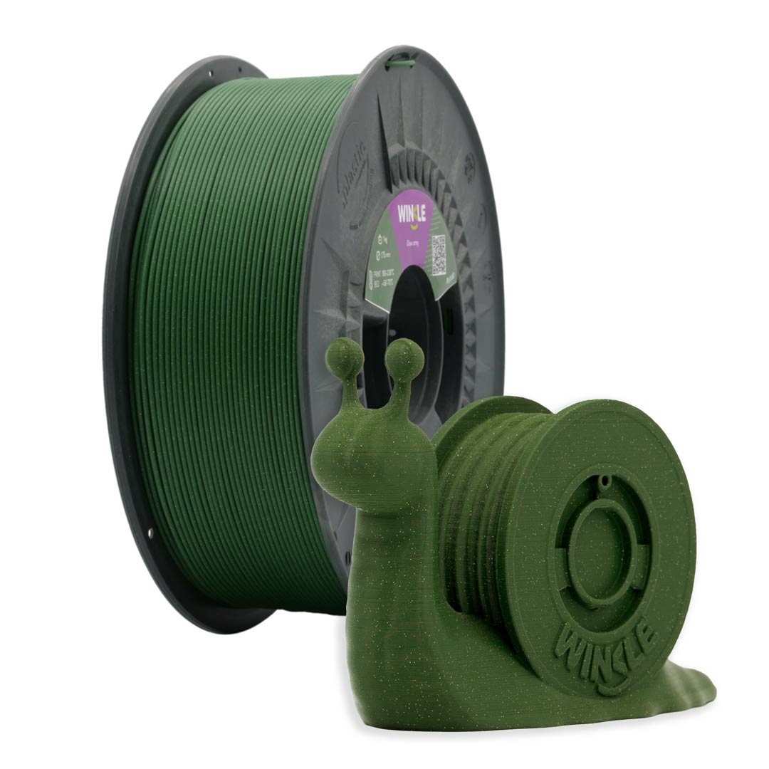PLA-HD WINKLE 1.75 MM VERDE CON PARTICULAS (GLOW ARMY) 1KG