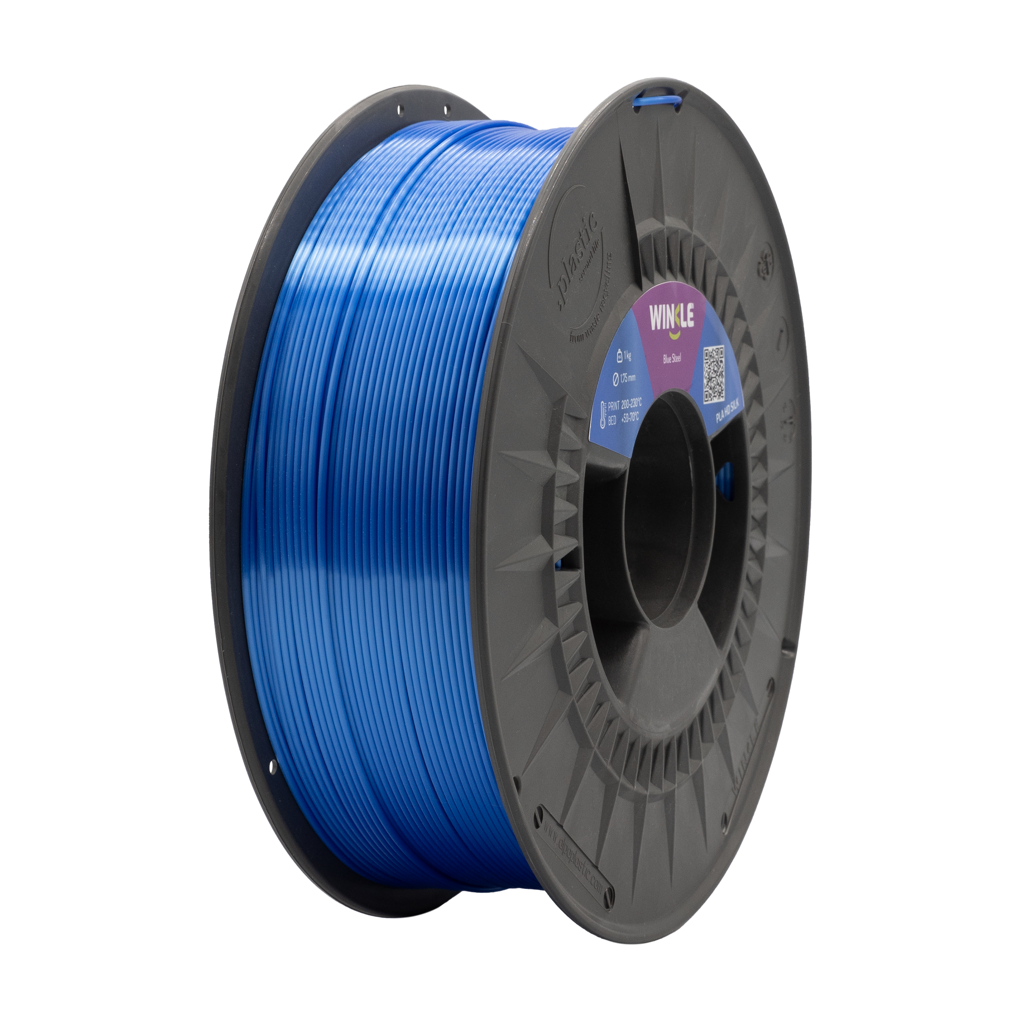 PLA-SILK WINKLE 1.75 MM BLUE STEEL 1KG