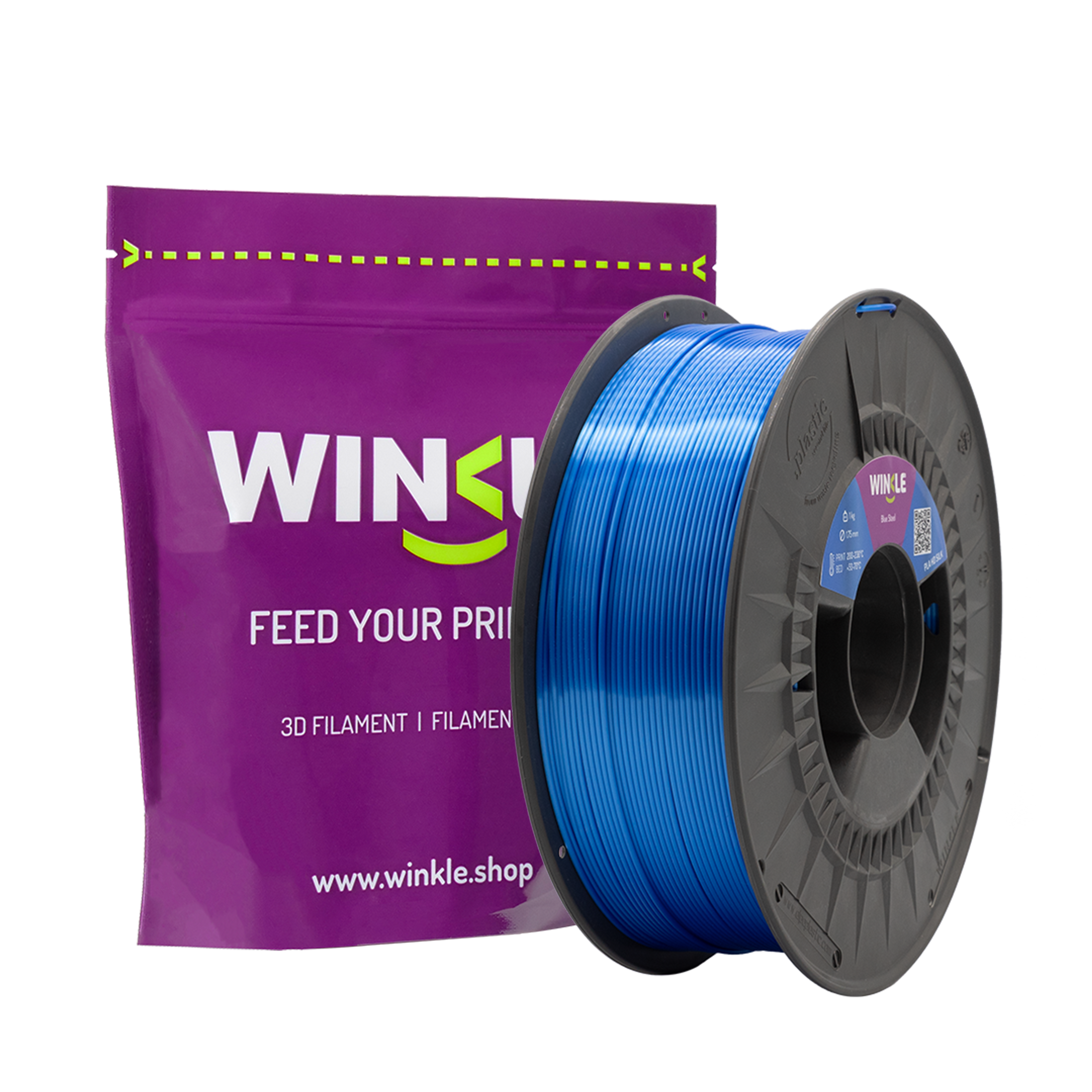 PLA-SILK WINKLE 1.75 MM BLUE STEEL 1KG