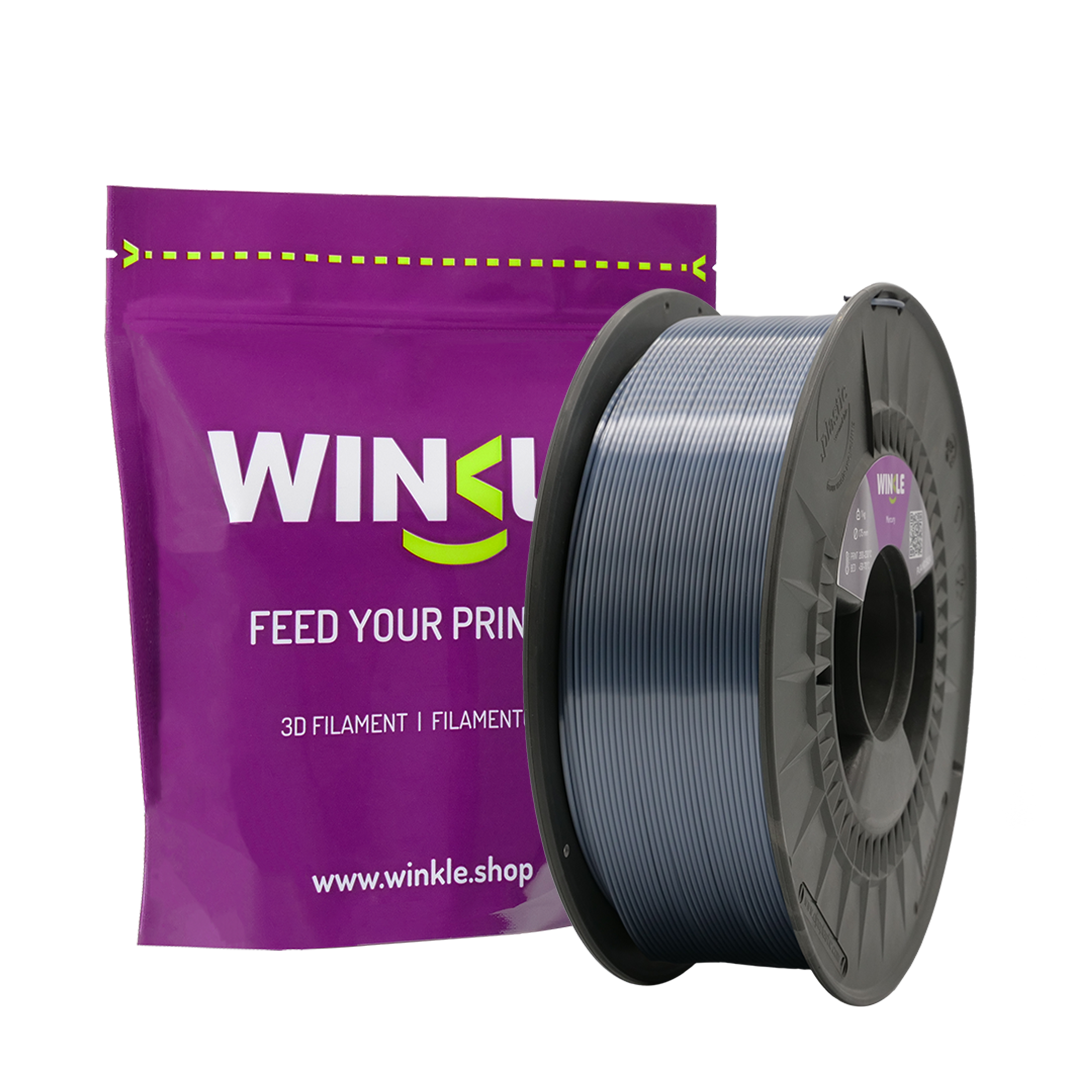 PLA-SILK WINKLE 1.75 MM MERCURY 1KG