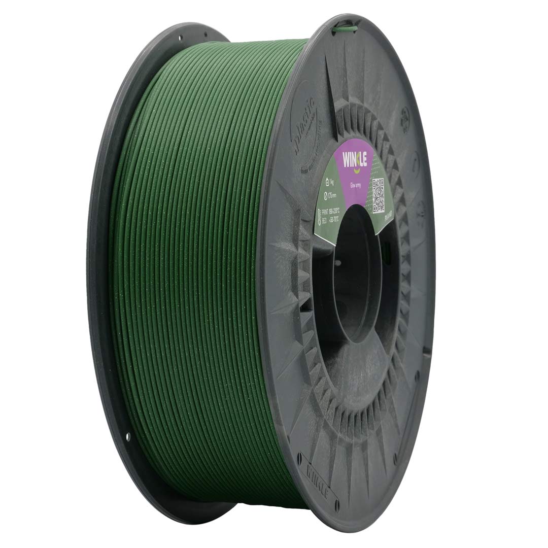 PLA-HD WINKLE 1.75 MM VERDE CON PARTICULAS (GLOW ARMY) 300GR