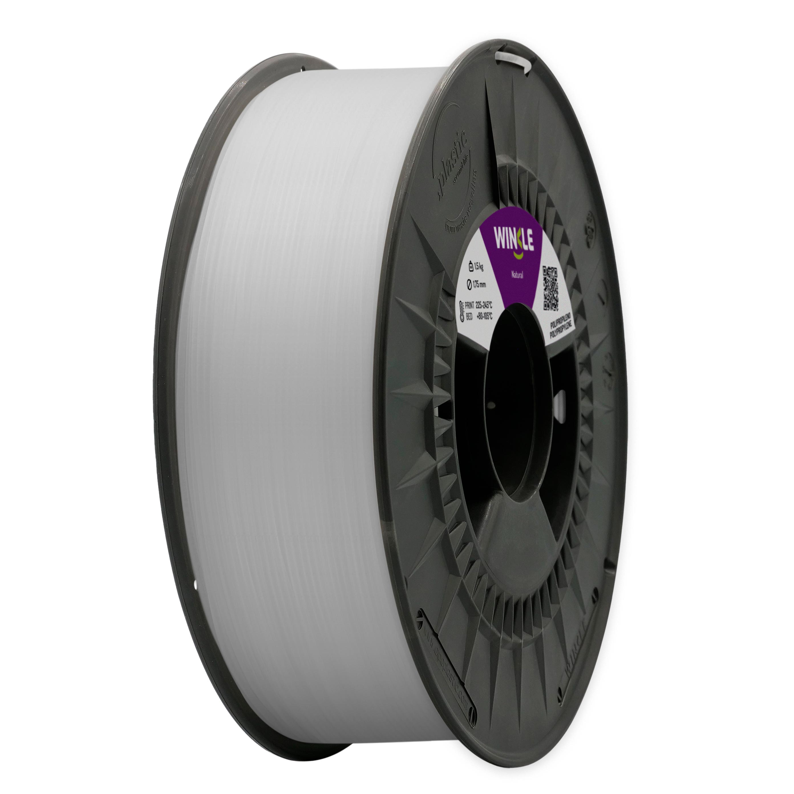 Filamento PP Polipropileno Winkle 1,75mm Natural 1,5kg