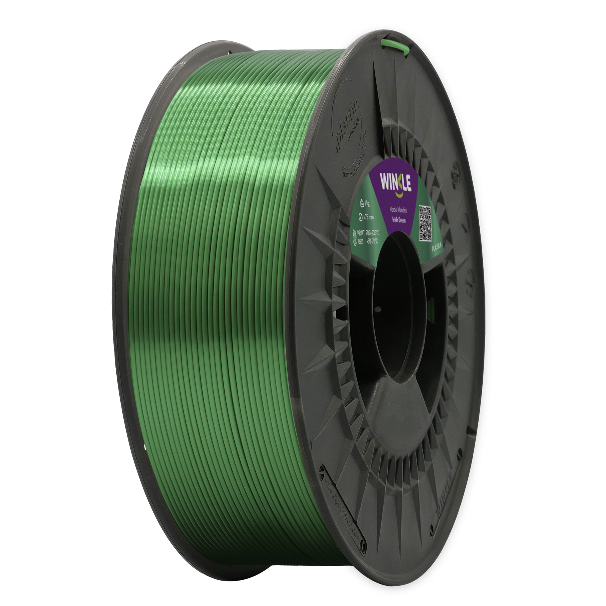 PLA-SILKY WINKLE 1.75 MM HOLLY GREEN 300GR