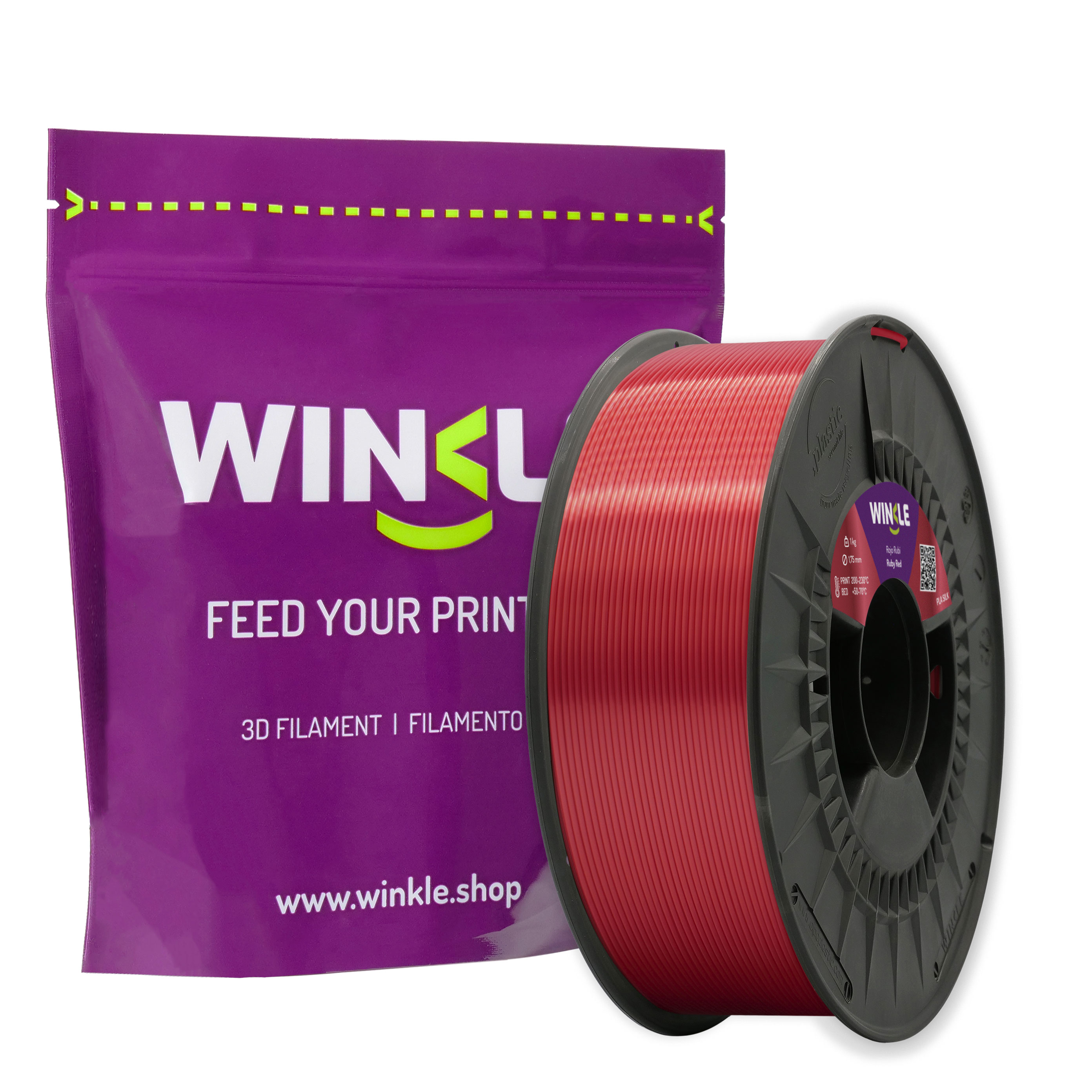 PLA-SILKY WINKLE 1.75 MM MERRY RED 300GR